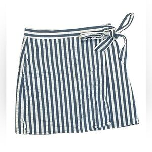 J. Crew Navy and White Striped Mini Skirt